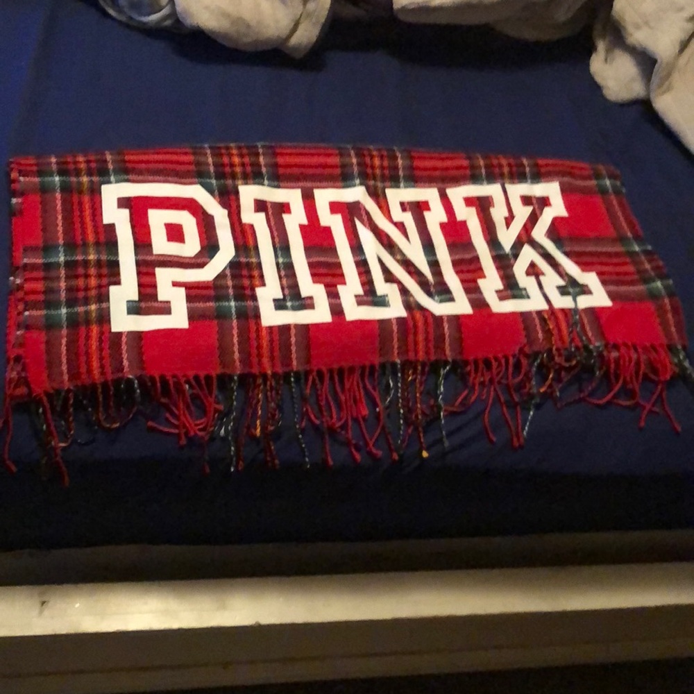 Victoria’s Secret Red Plaid Blanket Scarf.